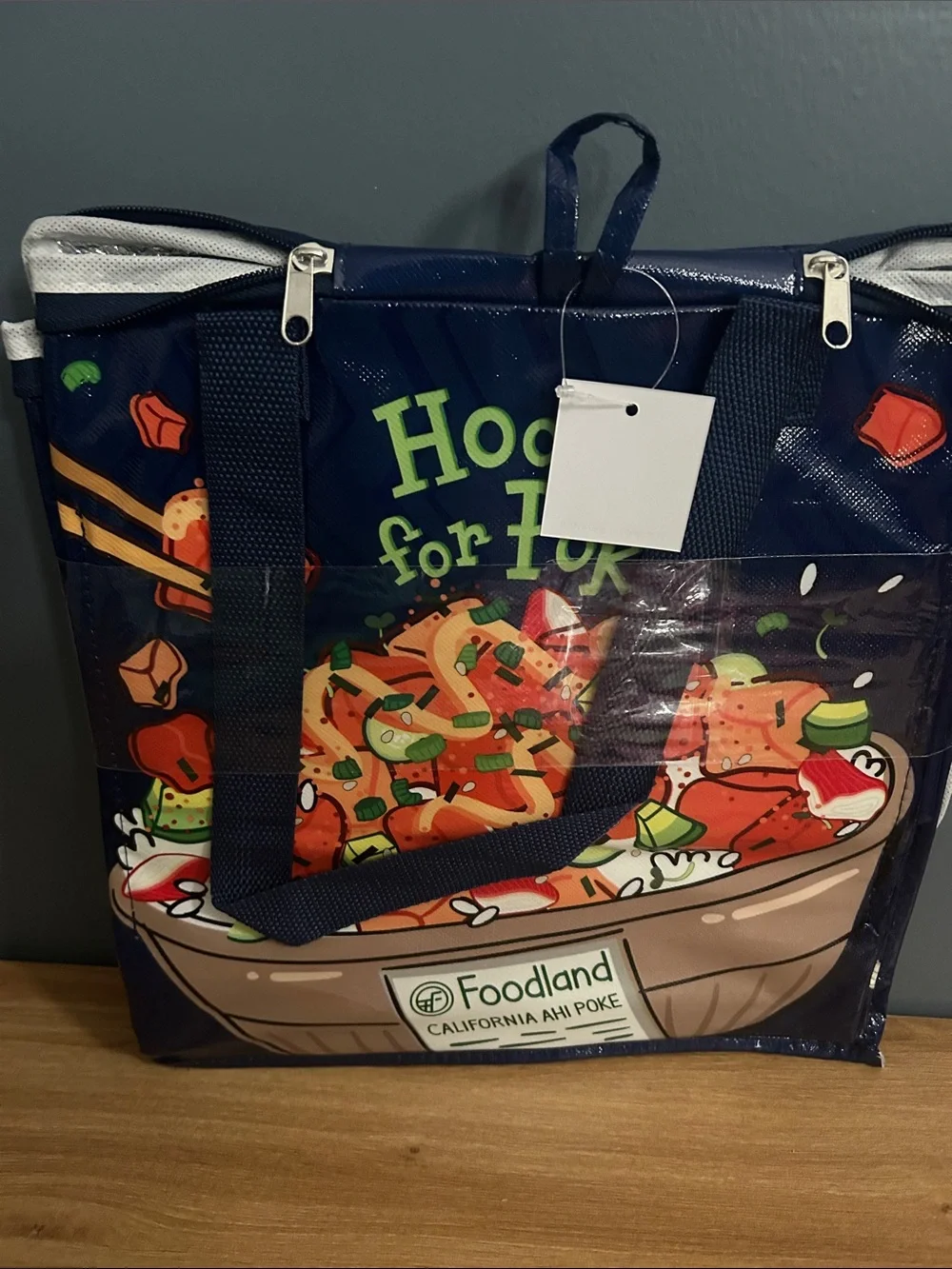 Foodland Hawaii Set Of 3 Insulated Reusable Bags ~ Poke/pineapple/Leis